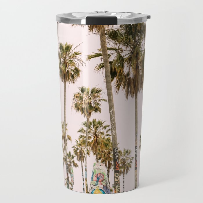 Palm Trees on Venice Beach - Los Angeles California Travel Photography Travel Mug Gallery Image 1