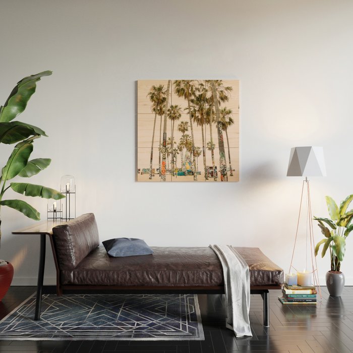 Palm Trees on Venice Beach - Los Angeles California Travel Photography Wood Wall Art Gallery Image 2