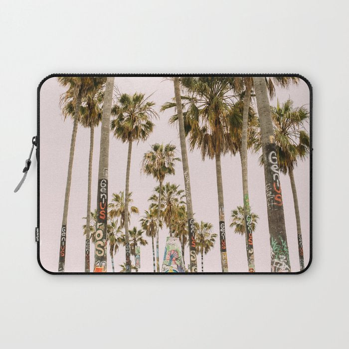 Palm Trees on Venice Beach - Los Angeles California Travel Photography Laptop Sleeve Gallery Image 1