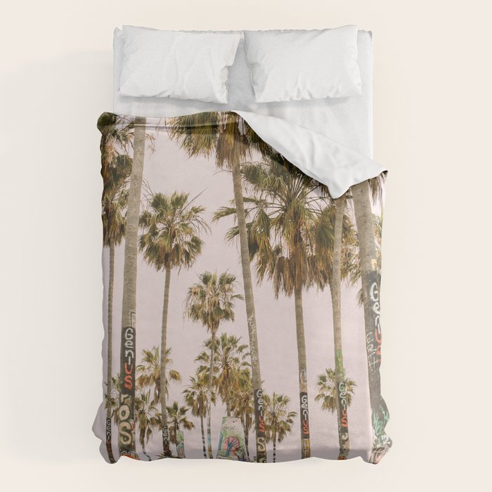 Palm Trees on Venice Beach - Los Angeles California Travel Photography Duvet Cover Gallery Image 6