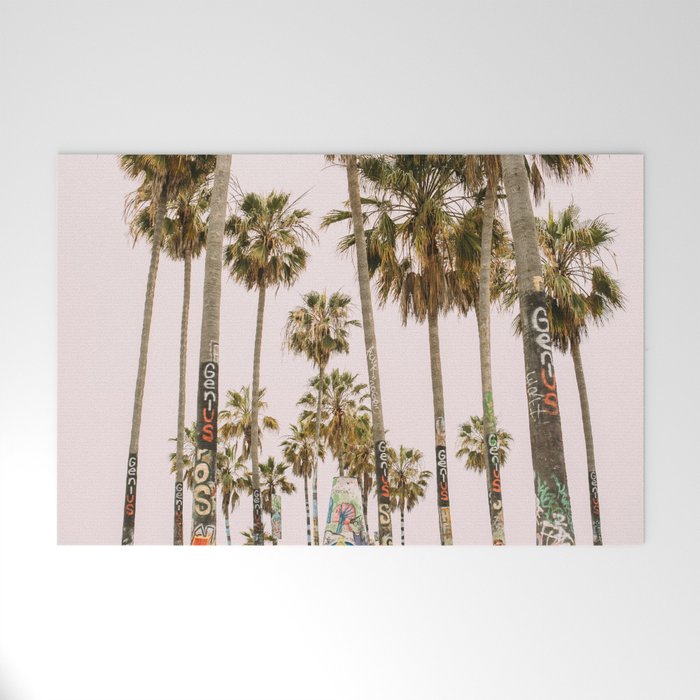 Palm Trees on Venice Beach - Los Angeles California Travel Photography Welcome Mat Gallery Image 1