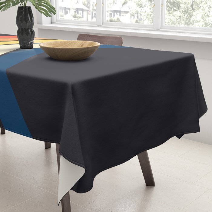 Madana - V Shaped Retro Stripes 70s Style Design Tablecloth Gallery Image 3