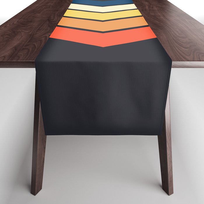 Madana - V Shaped Retro Stripes 70s Style Design Table Runner Gallery Image 1