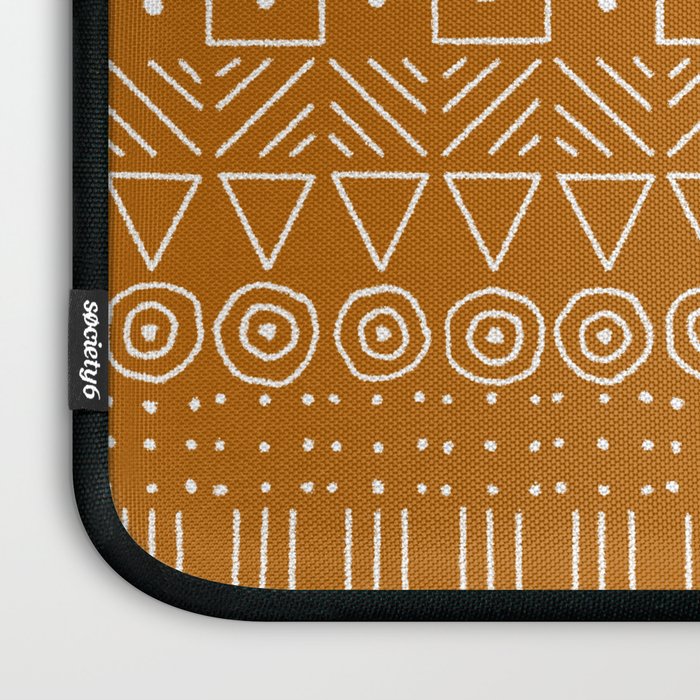 Mudcloth Style 1 in Orange Laptop Sleeve Gallery Image 3