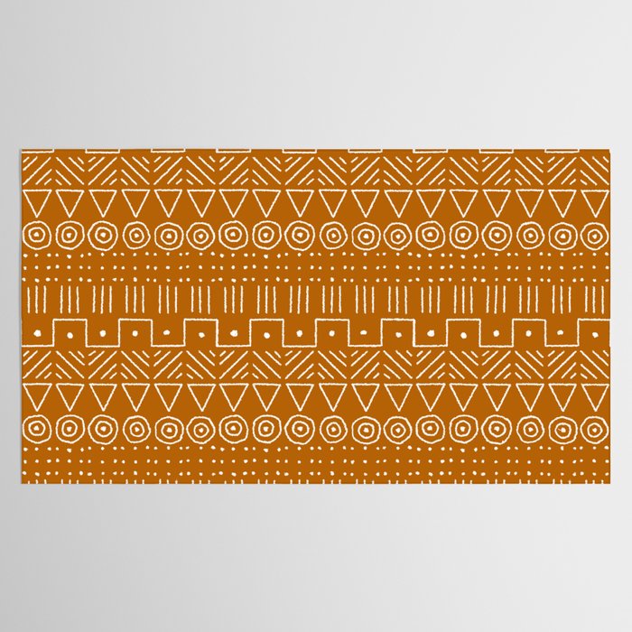 Mudcloth Style 1 in Orange Tablecloth Gallery Image 2