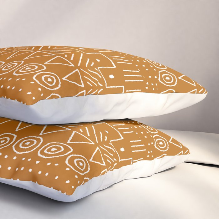 Mudcloth Style 1 in Orange Pillow Sham Gallery Image 3