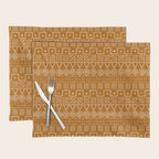 Mudcloth Style 1 in Orange Placemat Gallery Image 1