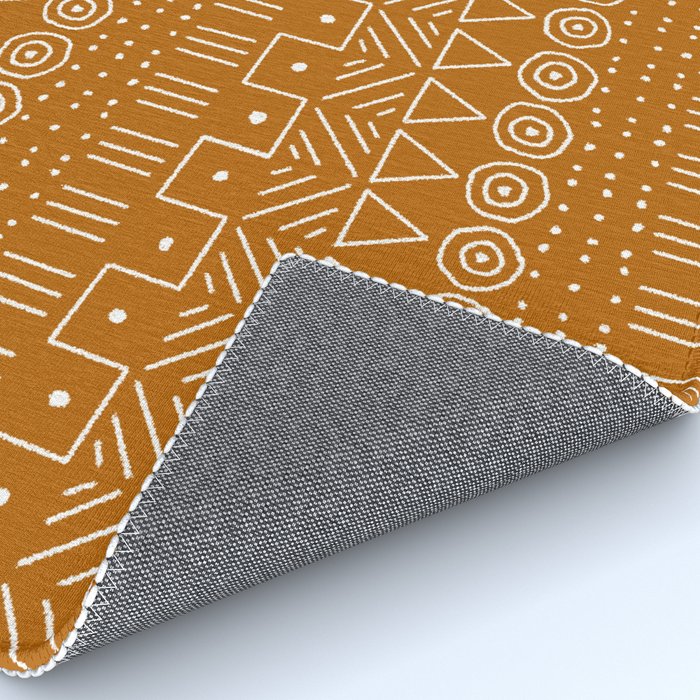 Mudcloth Style 1 in Orange Rug Gallery Image 4