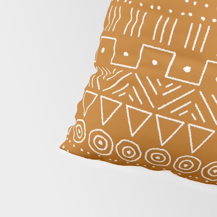 Mudcloth Style 1 in Orange Pillow Sham Gallery Image 4