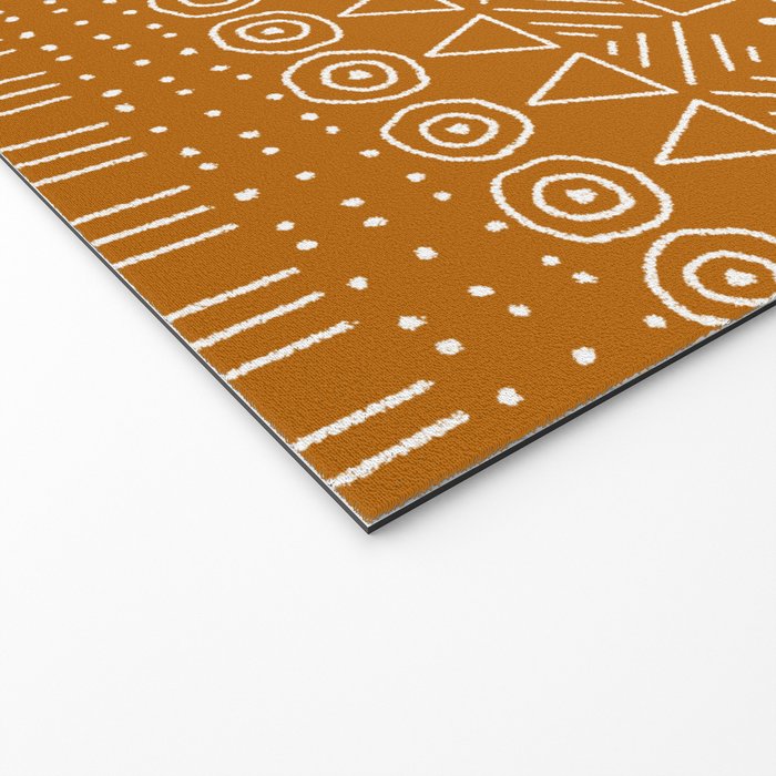 Mudcloth Style 1 in Orange Welcome Mat Gallery Image 2