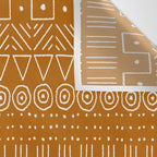 Mudcloth Style 1 in Orange Wall Tapestry Gallery Image 3