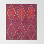 The Crimson Symmetry Handwoven Tribal Kilim Art Throw Blanket Gallery Image 2