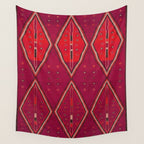 The Crimson Symmetry Handwoven Tribal Kilim Art Wall Tapestry Gallery Image 4