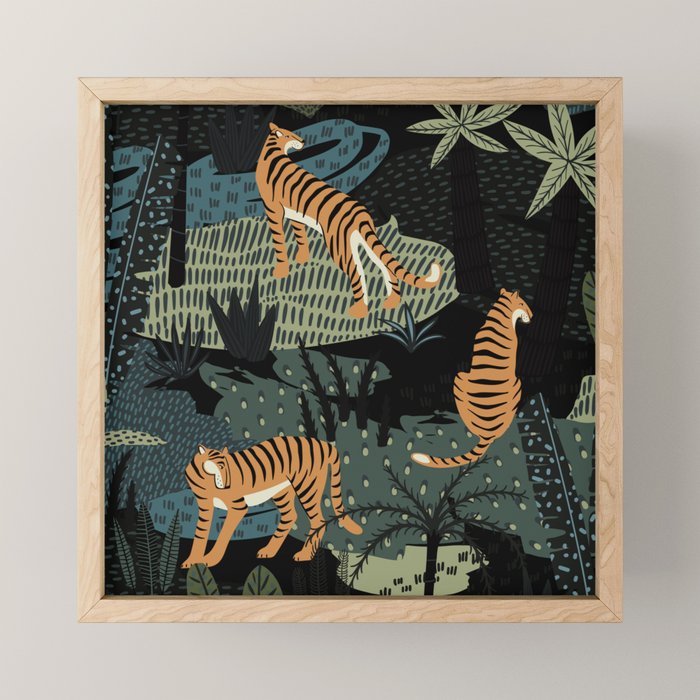 Tiger Jungle Mini Art Print Gallery Image 1