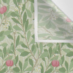 William Morris Arbutus Green Olive Pink Vintage Pattern Wall Tapestry Gallery Image 3