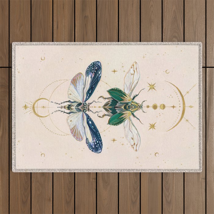 Moon insects Outdoor Rug Gallery Image 1