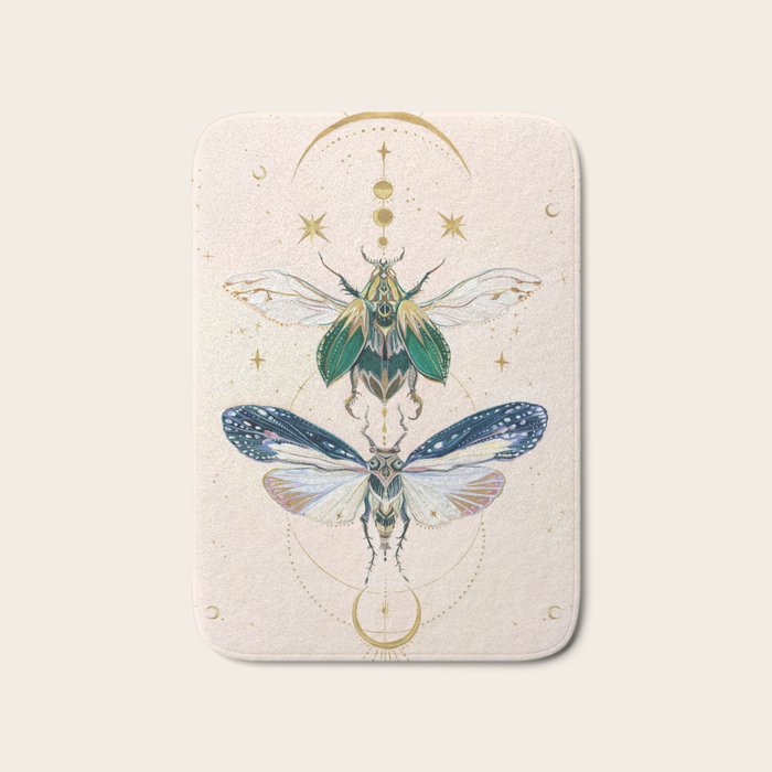 Moon insects Bath Mat Gallery Image 1