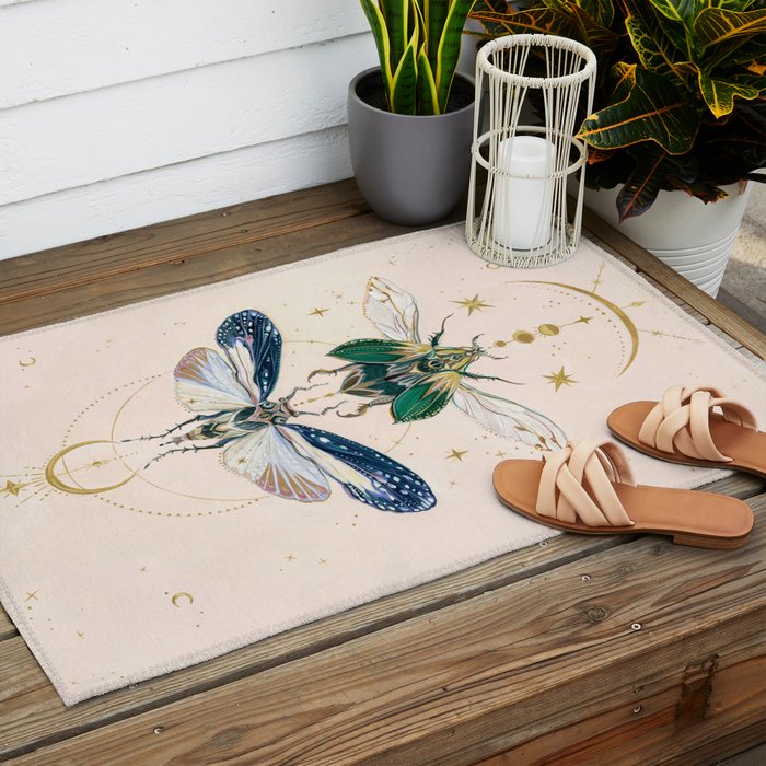 Moon insects Outdoor Rug Gallery Image 2