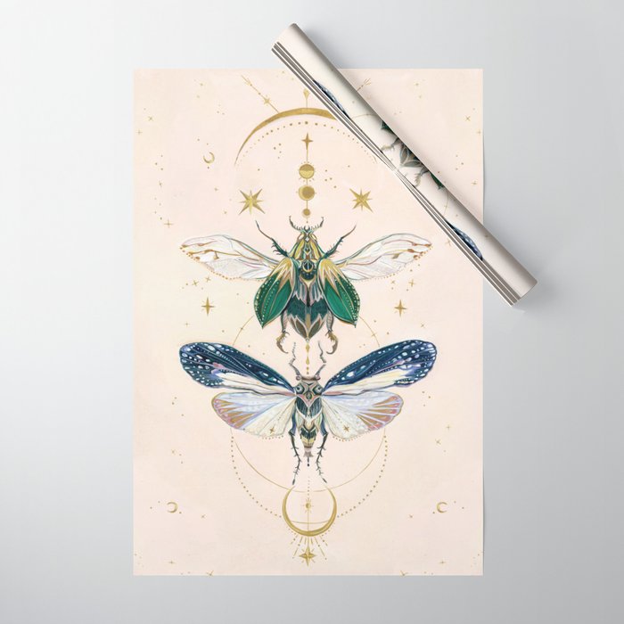 Moon insects Wrapping Paper Gallery Image 1