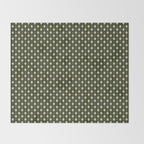 Vintage Stars XI Forest Green Throw Blanket Gallery Image 2