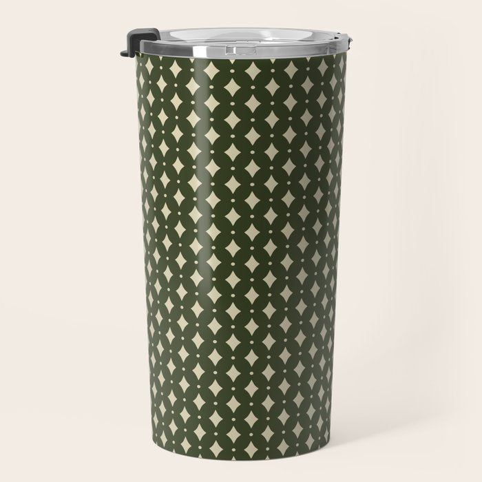 Vintage Stars XI Forest Green Travel Mug Gallery Image 3