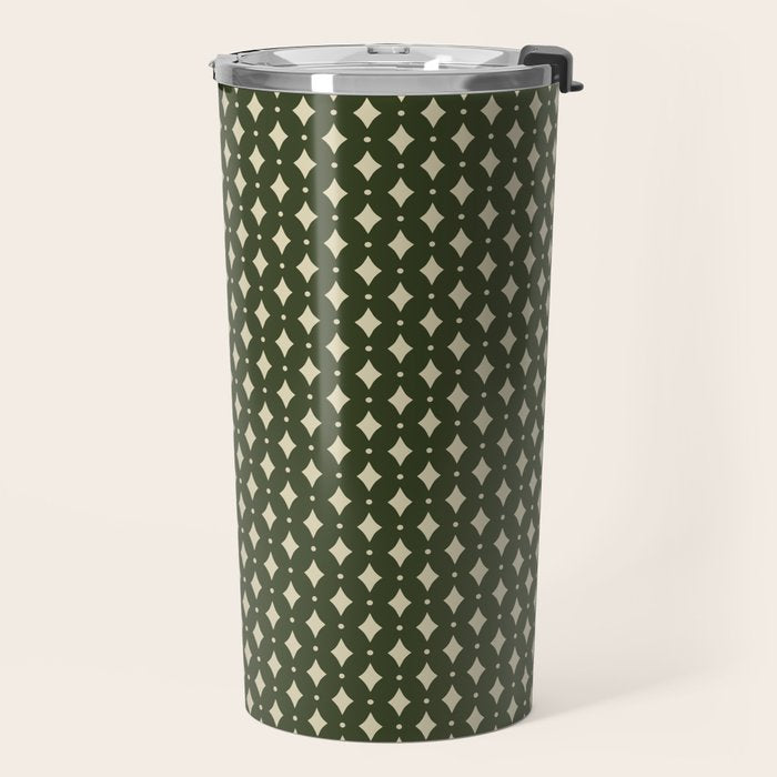 Vintage Stars XI Forest Green Travel Mug Gallery Image 2