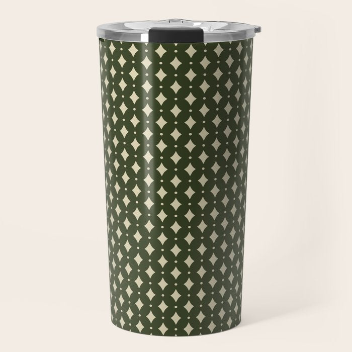 Vintage Stars XI Forest Green Travel Mug Gallery Image 1