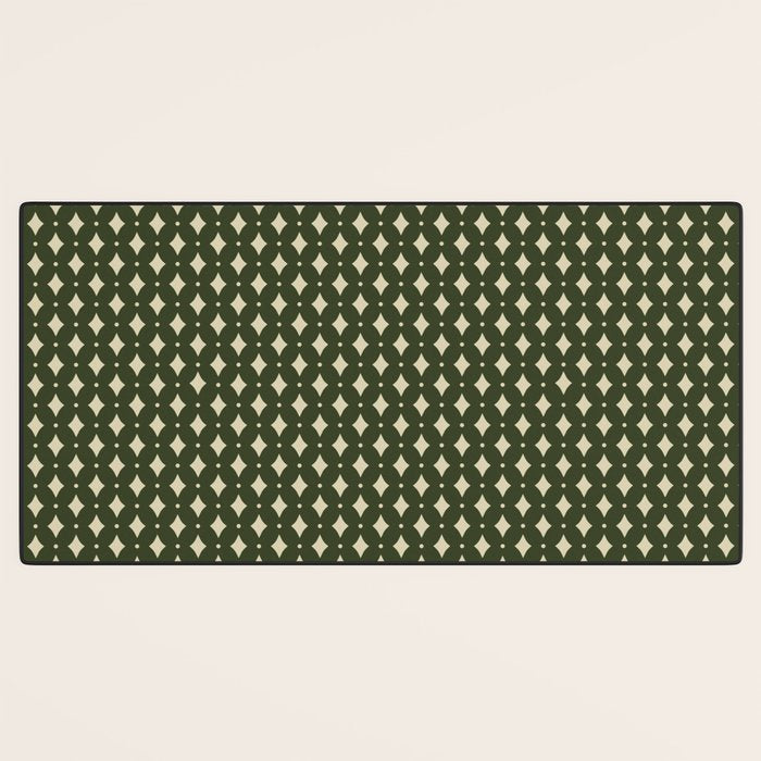 Vintage Stars XI Forest Green Desk Mat Gallery Image 3