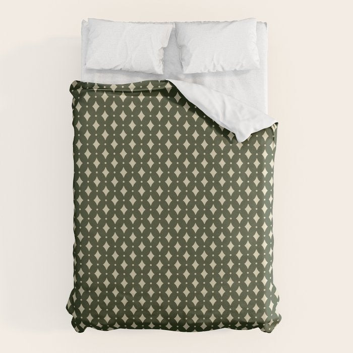 Vintage Stars XI Forest Green Duvet Cover Gallery Image 6