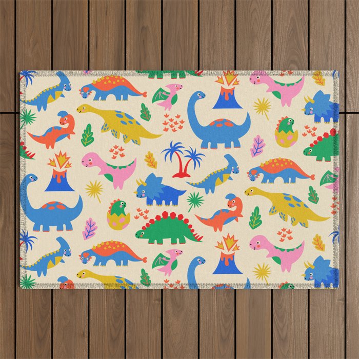 Dinomite Dinosaurs Outdoor Rug Gallery Image 1
