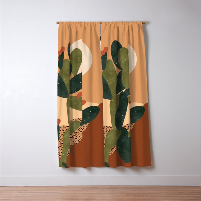 Prickly Pear Cactus Window Curtain Gallery Image 3
