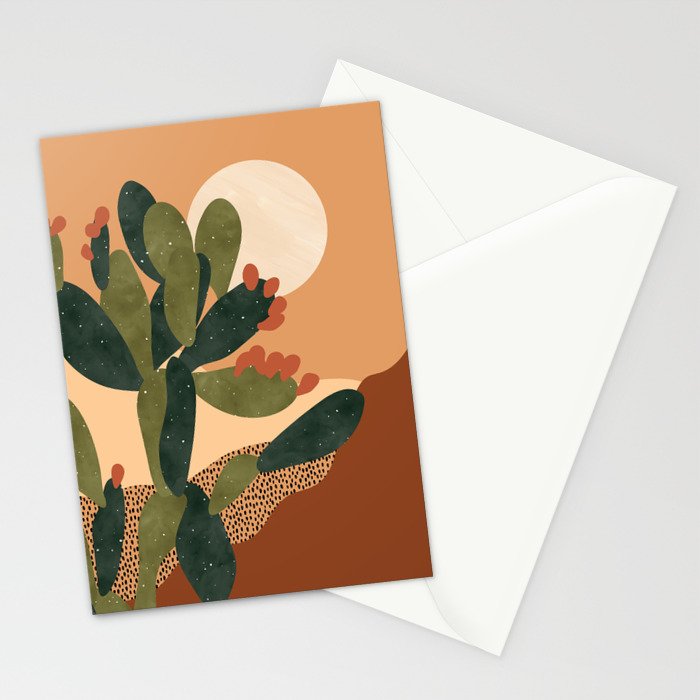 Prickly Pear Cactus Stationery Card Gallery Image 2