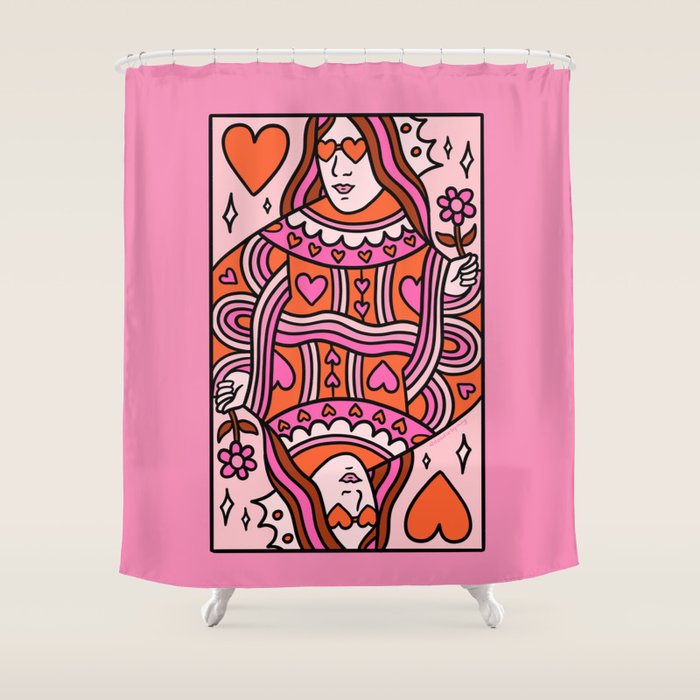Queen of Hearts Shower Curtain Gallery Image 1