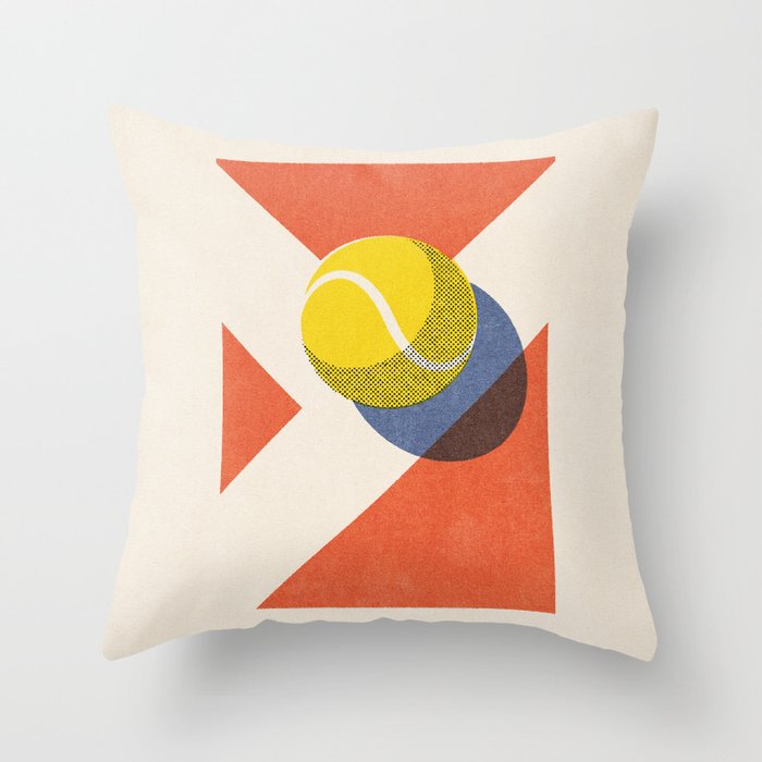 BALLS - Tennis - Clay Court - II b Throw Pillow Gallery Image 6