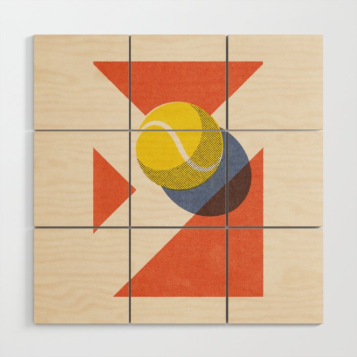 BALLS - Tennis - Clay Court - II b Wood Wall Art Gallery Image 1