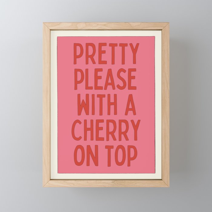 Cherry On Top - Pink and Red Mini Art Print Gallery Image 1