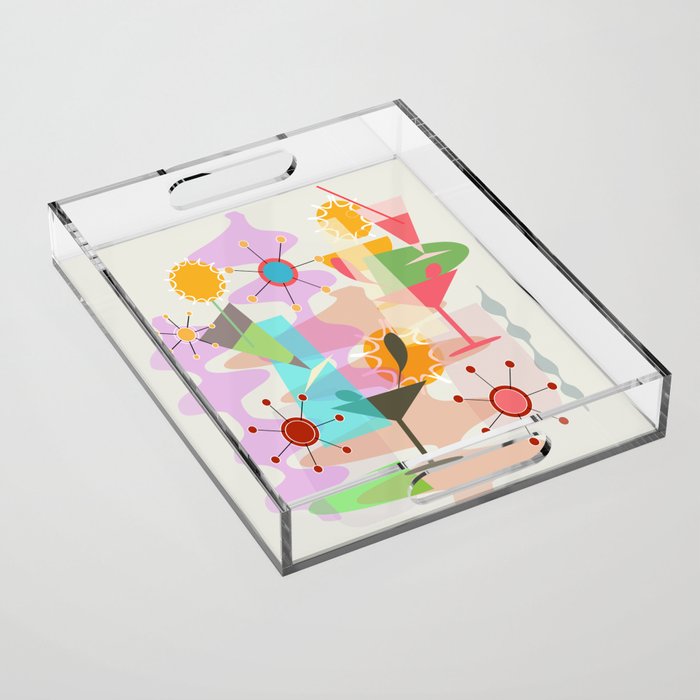 Retro Summer Party Acrylic Tray Gallery Image 1