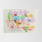 Retro Summer Party Rug Gallery Image 2