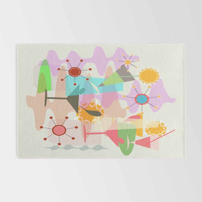 Retro Summer Party Rug Gallery Image 2