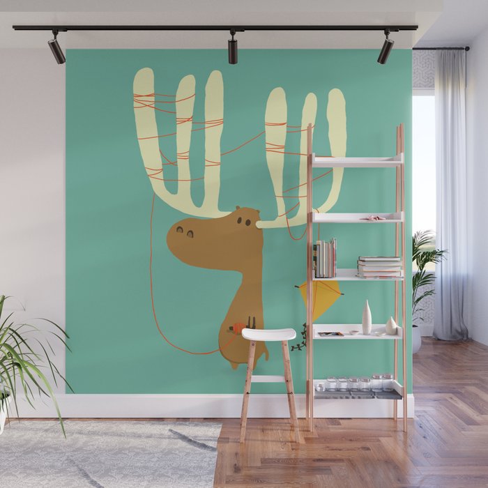 A moose ing Wall Mural Gallery Image 1