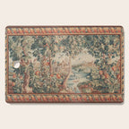 Antique 18th Century French Verdure Flower Garden Tapestry Cutting Board Gallery Image 1
