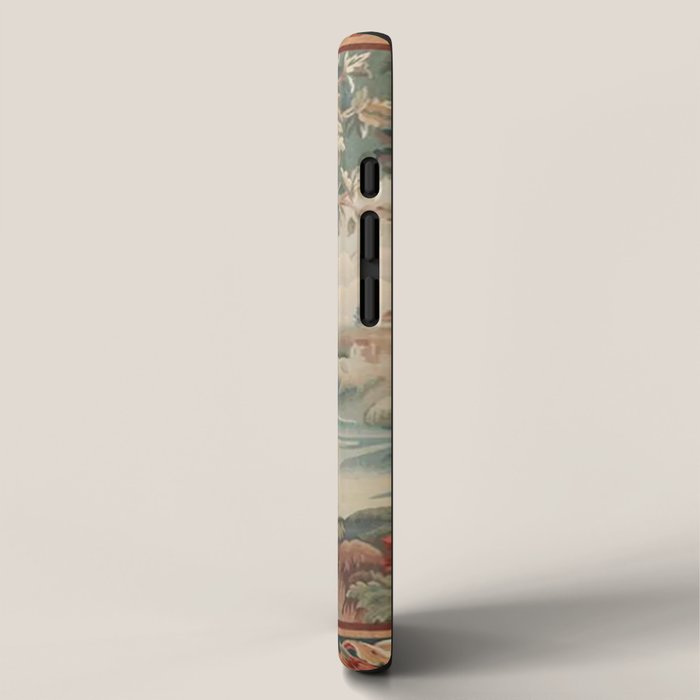 Antique 18th Century French Verdure Flower Garden Tapestry iPhone Case Gallery Image 2