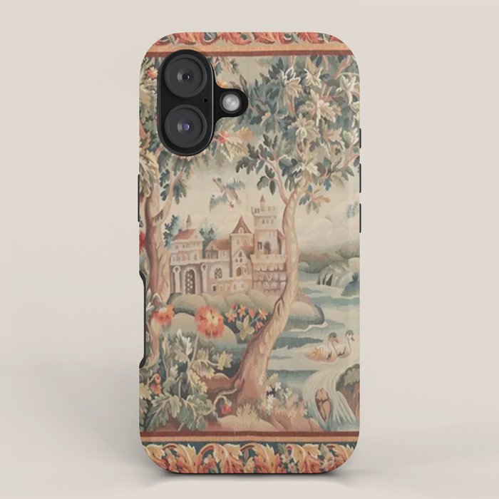 Antique 18th Century French Verdure Flower Garden Tapestry iPhone Case Gallery Image 1