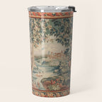 Antique 18th Century French Verdure Flower Garden Tapestry Travel Mug Gallery Image 2