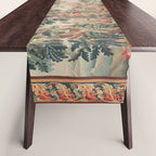 Antique 18th Century French Verdure Flower Garden Tapestry Table Runner Gallery Image 1