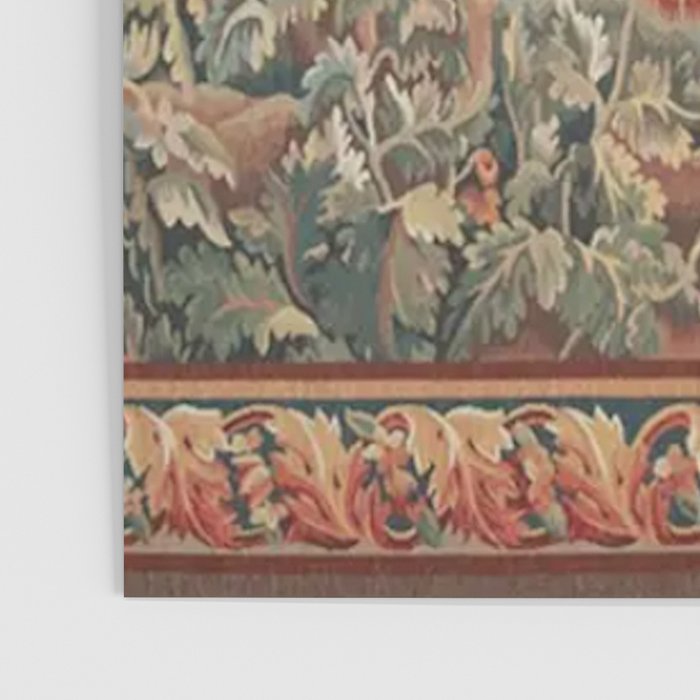 Antique 18th Century French Verdure Flower Garden Tapestry Poster Gallery Image 3