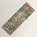 Antique 18th Century French Verdure Flower Garden Tapestry Yoga Mat Gallery Image 1
