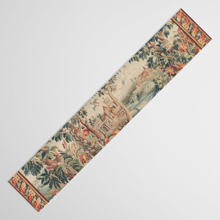 Antique 18th Century French Verdure Flower Garden Tapestry Table Runner Gallery Image 3