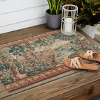 Antique 18th Century French Verdure Flower Garden Tapestry Outdoor Rug Gallery Image 2