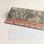 Antique 18th Century French Verdure Flower Garden Tapestry Wrapping Paper Gallery Image 2
